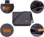 Estarer Messenger Bags for Men Women,13-14 Inch Laptop Water Resistant Shoulder Crossbody Bookbag Canvas Satchel - Image 5